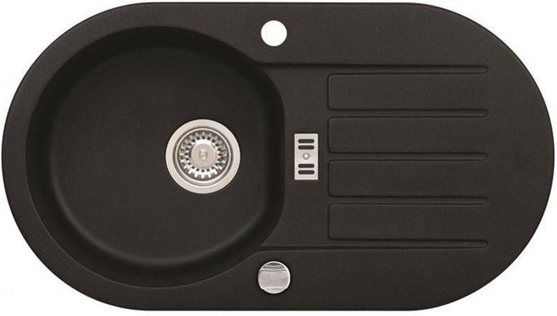 Darmowa Dostawa - Zlewozmywak granitowy 77.5x43.5 cm czarny Alveus Niagara 1124091