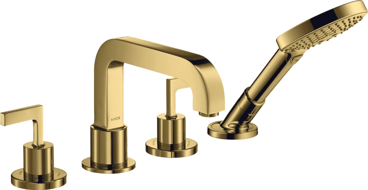 Darmowa Dostawa - Bateria wannowo-prysznicowa nawannowa złota Axor Citterio 39446990