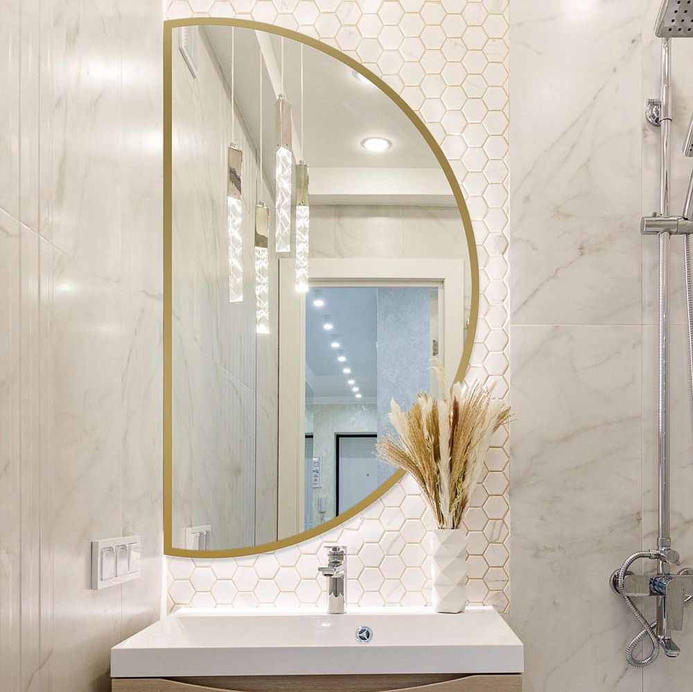 Darmowa Dostawa - Lustro 90x120 cm złoty Guarda Musa FORMUSZLOTY90X120