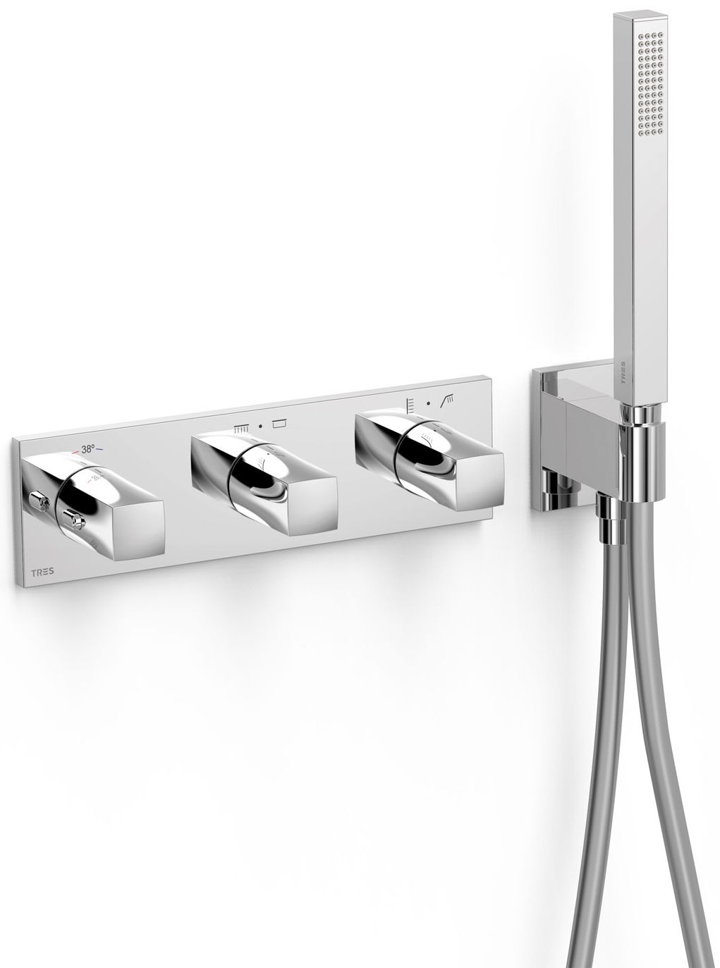 Darmowa Dostawa - Bateria wannowo-prysznicowa podtynkowa chrom Tres B-System 30725401