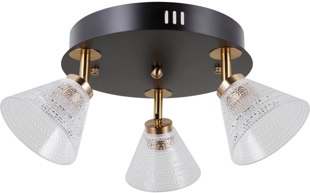 Darmowa Dostawa - Lampa podsufitowa 3x12 W czarna Italux Orella WL343933RBKHBR