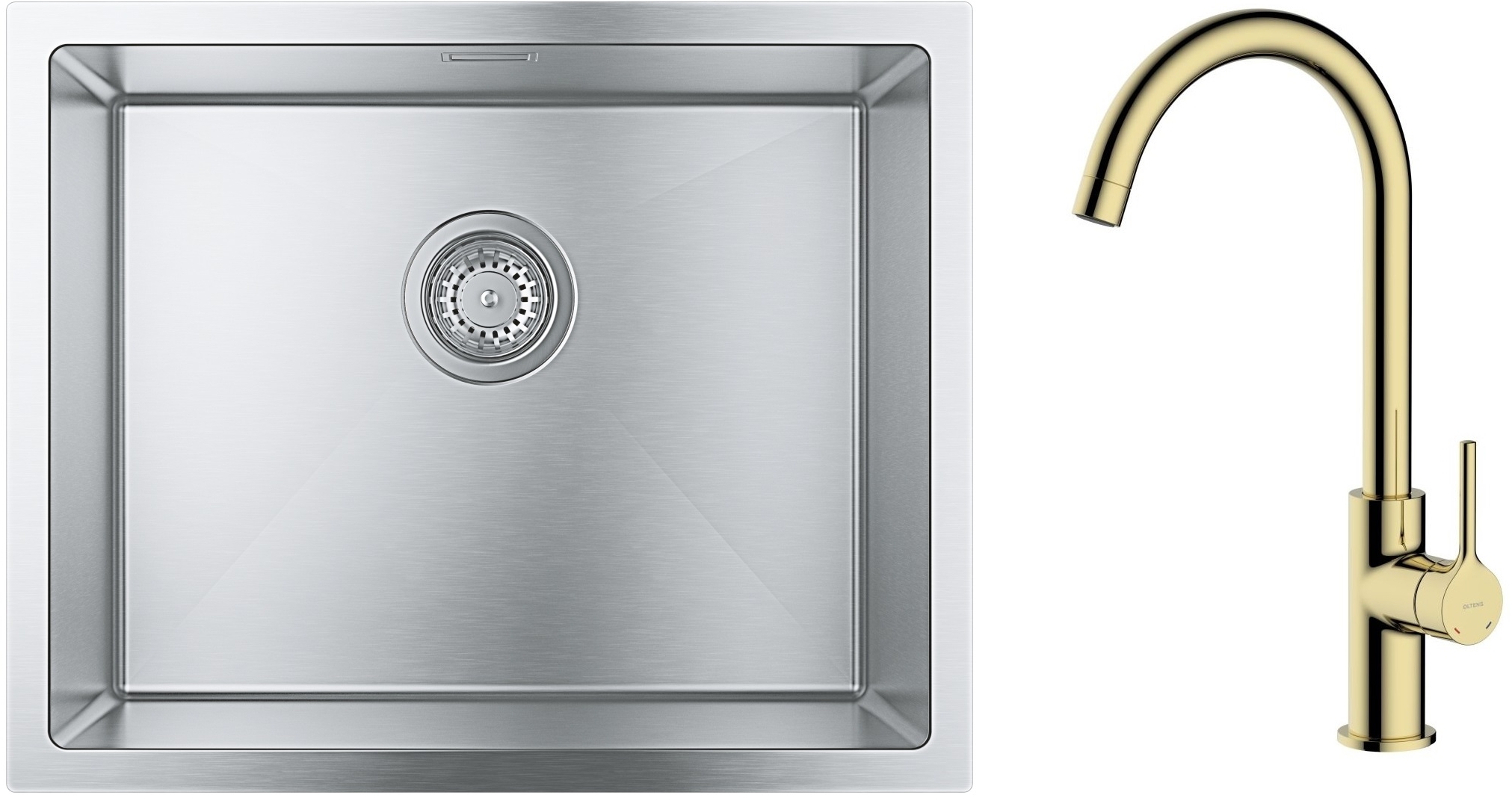 Darmowa Dostawa - Zlewozmywak z baterią stal / złoty Grohe K700 abset4723