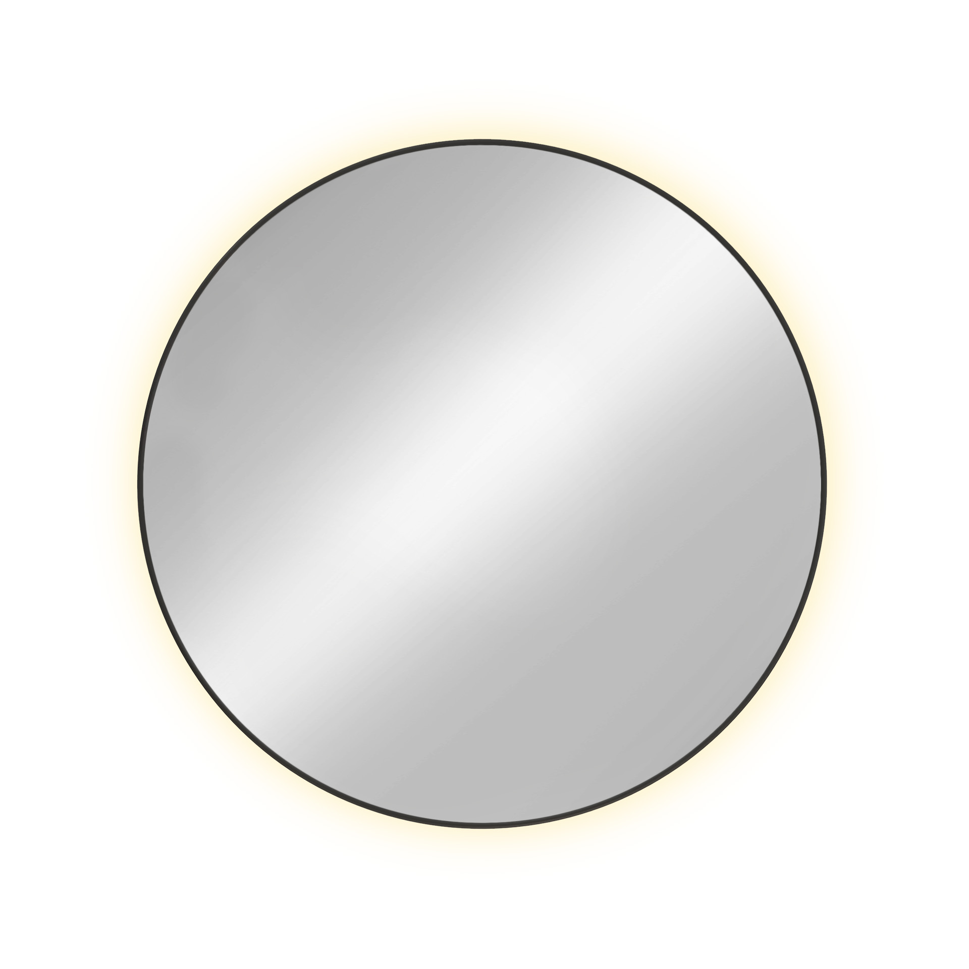 Darmowa Dostawa - Lustro 60x60 cm okrągłe z oświetleniem czarny Baltica Design Tiny Border Bright 5904107910543