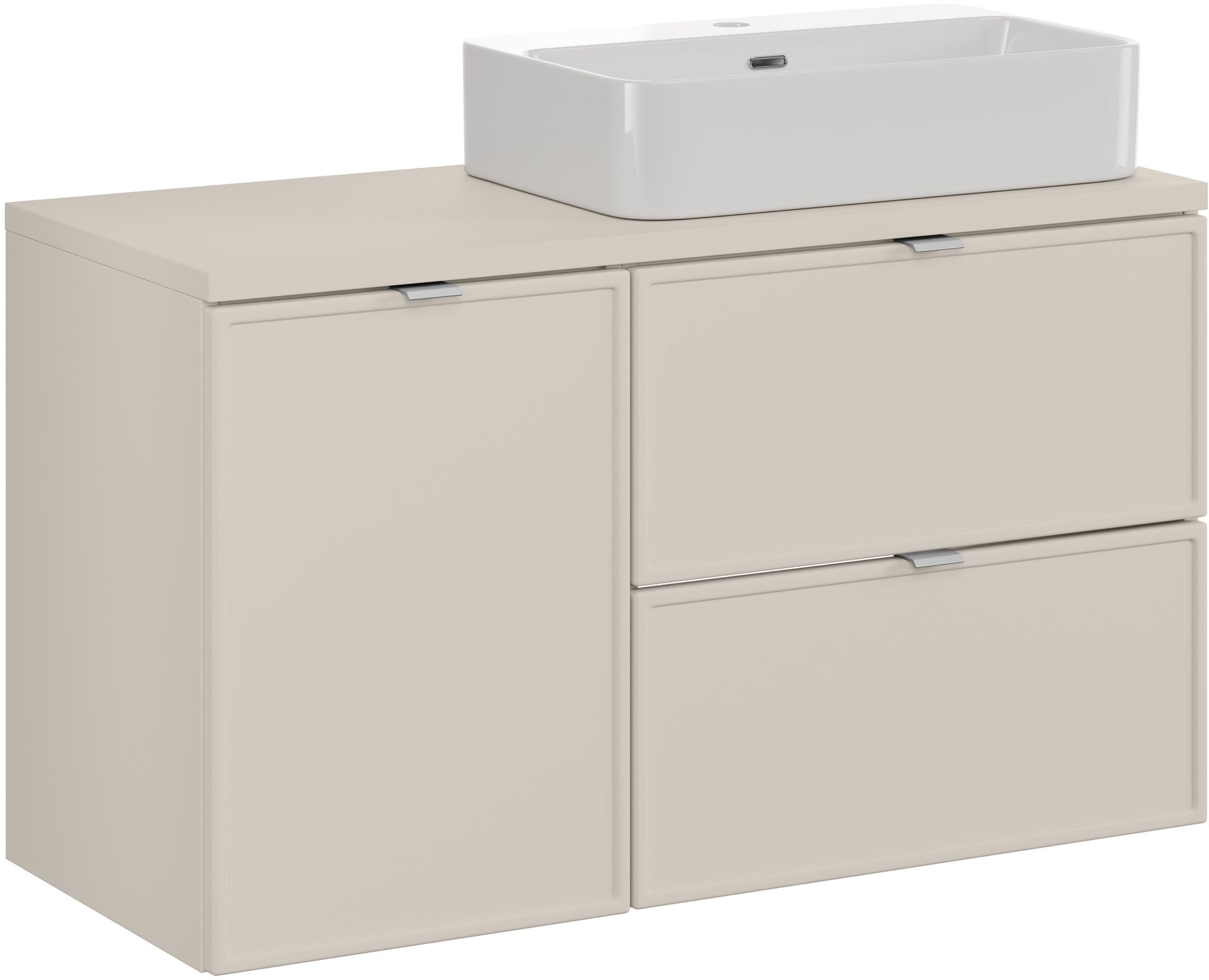 Darmowa Dostawa - Umywalka z szafką i blatem 100 cm beżową Comad Bella Cashmere SETBCBCASHMERE100CMUNTRUSTWH