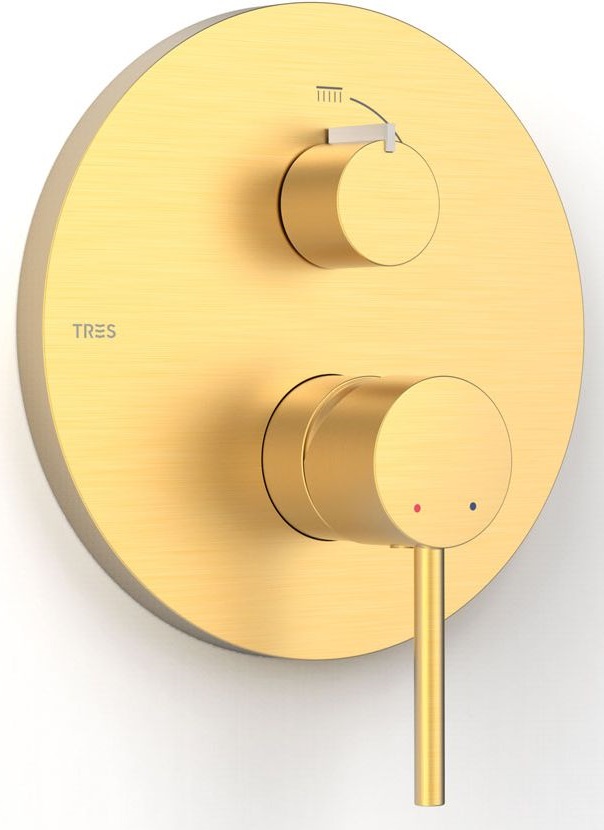 Darmowa Dostawa - Bateria wannowo-prysznicowa podtynkowa złota Tres Selection 26228110OM