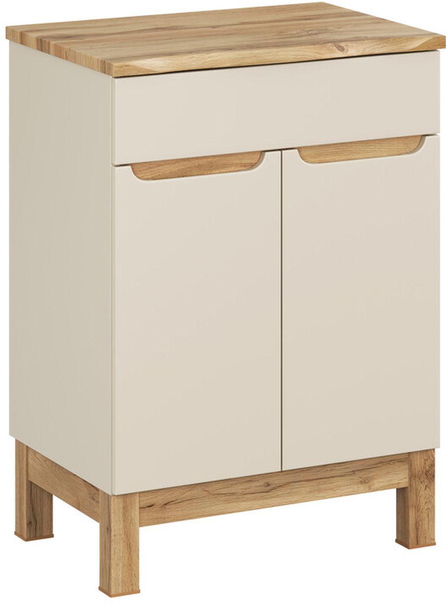 Darmowa Dostawa - Szafka z blatem 60x46x86.2 cm podumywalkowa stojąca dąb-beżowa Comad Bali Cashmere SETBACBNATWOTAN60CM