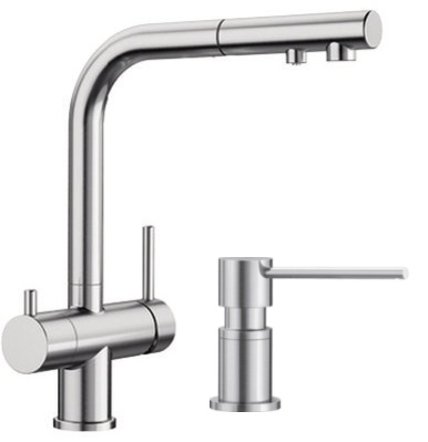 Darmowa Dostawa - Bateria kuchenna z dozownikiem stojąca stal Blanco Fontas-S II abset10215