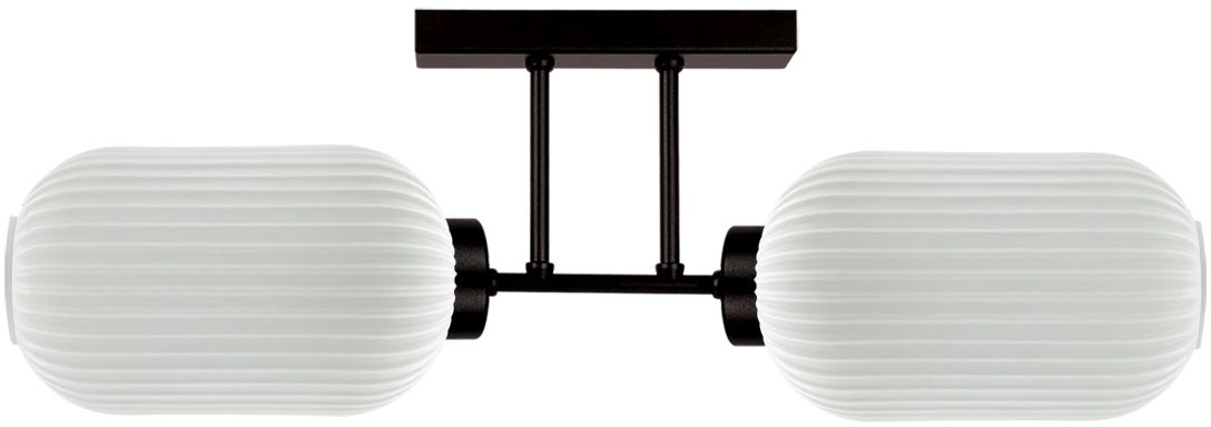Darmowa Dostawa - Lampa podsufitowa 2x15 W biała-czarna Kaja Vilar K5733