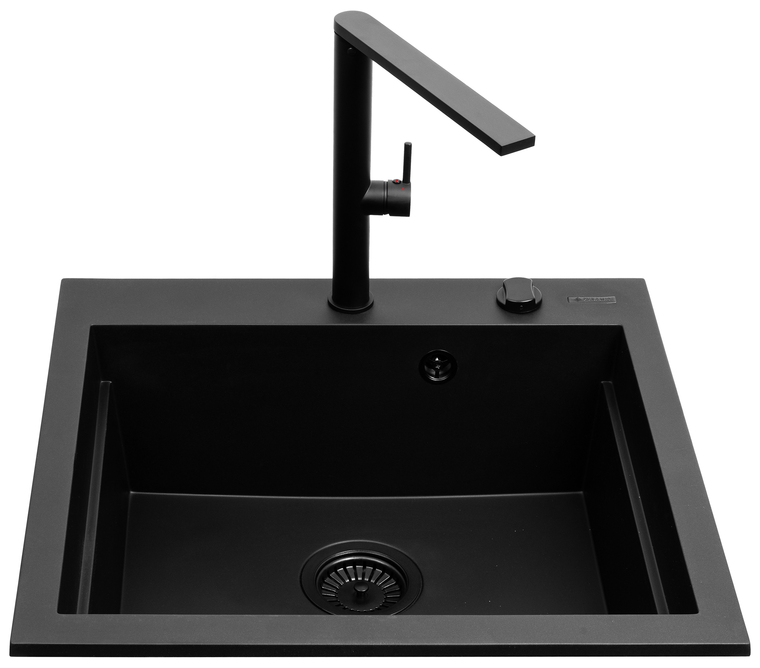 Darmowa Dostawa - Zlewozmywak z baterią czarny/czarny Pyramis Siros 070169002BT