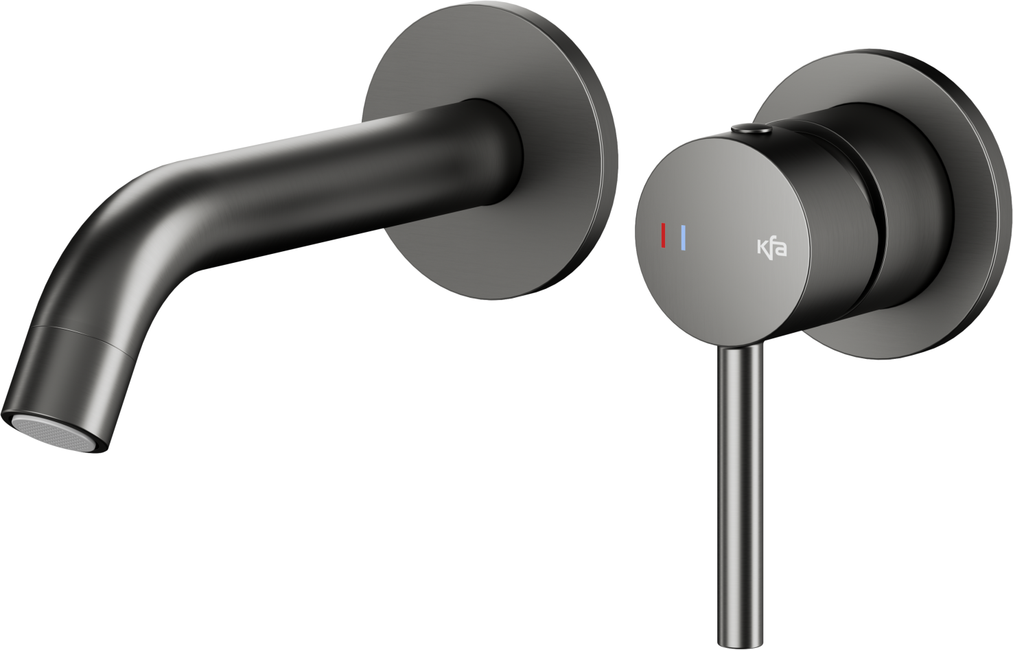 Darmowa Dostawa - Bateria umywalkowa podtynkowa grafit KFA Armatura Moza Gun Metal Grey 503981061