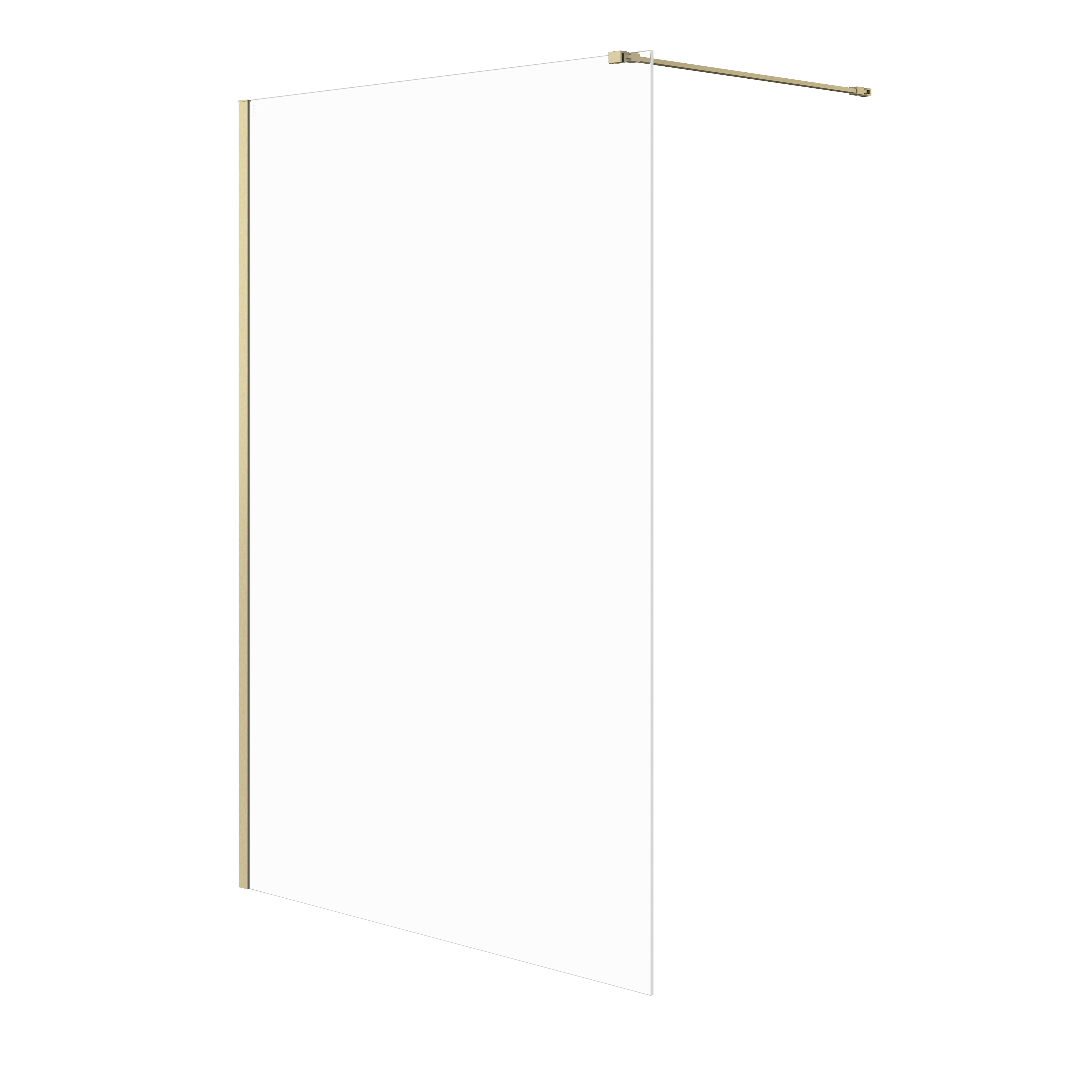 Darmowa Dostawa - Ścianka prysznicowa walk-in 140 cm złoty szczotkowany/szkło przezroczyste Meissen Keramik Kontra S169012