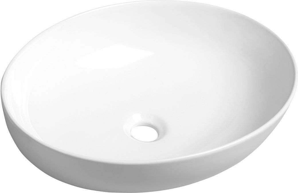 Darmowa Dostawa - Umywalka 52x40 cm owalna nablatowa biała Sapho Ofelie AR433