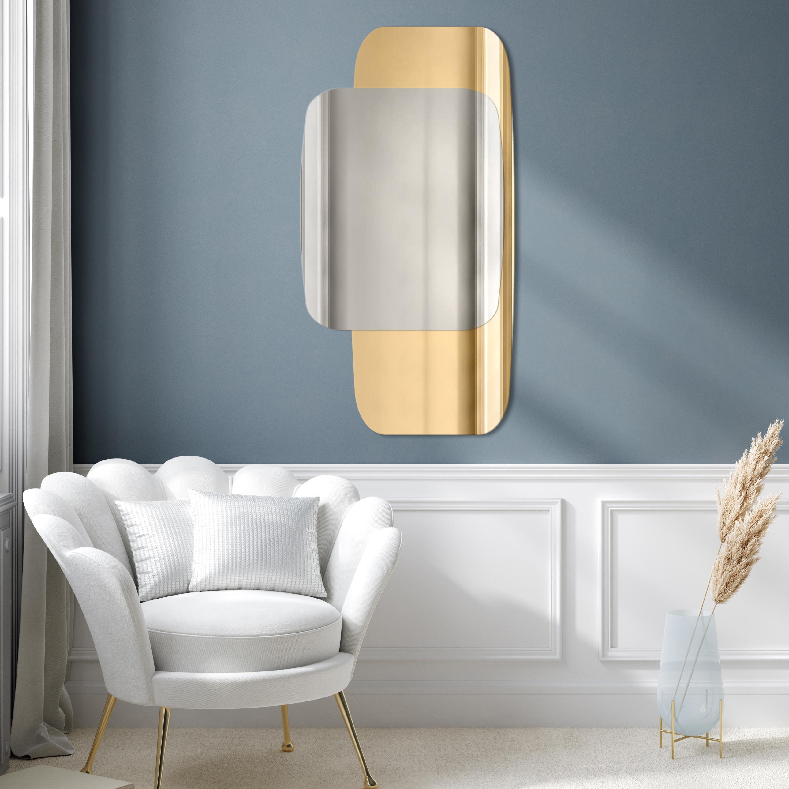 Darmowa Dostawa - Lustro 55x125 cm srebrny-złoty Guarda Opera no. 2 TOSOPE2GOLD55x125