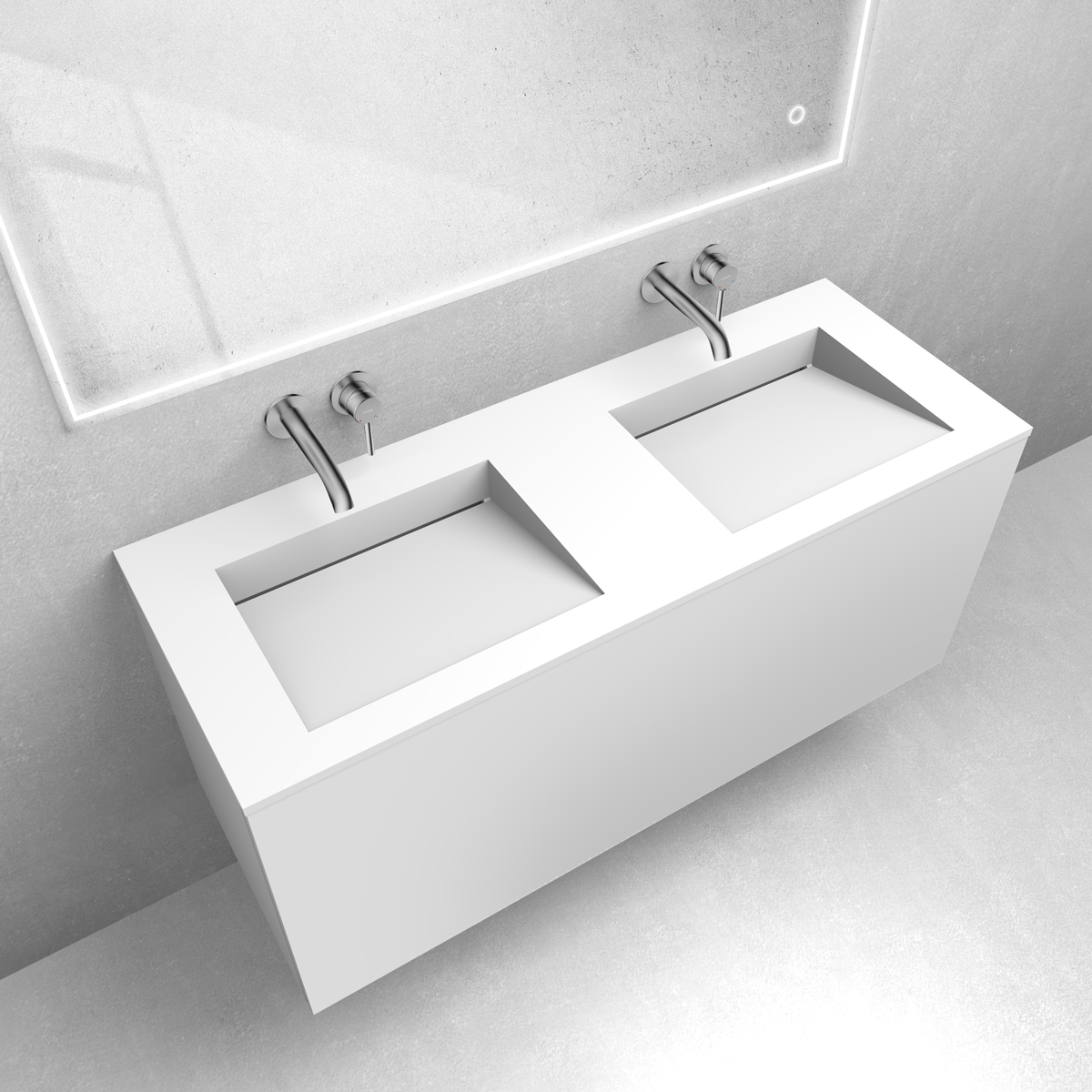 Darmowa Dostawa - Umywalka z szafką 120 cm białą Oltens Lun 68767000