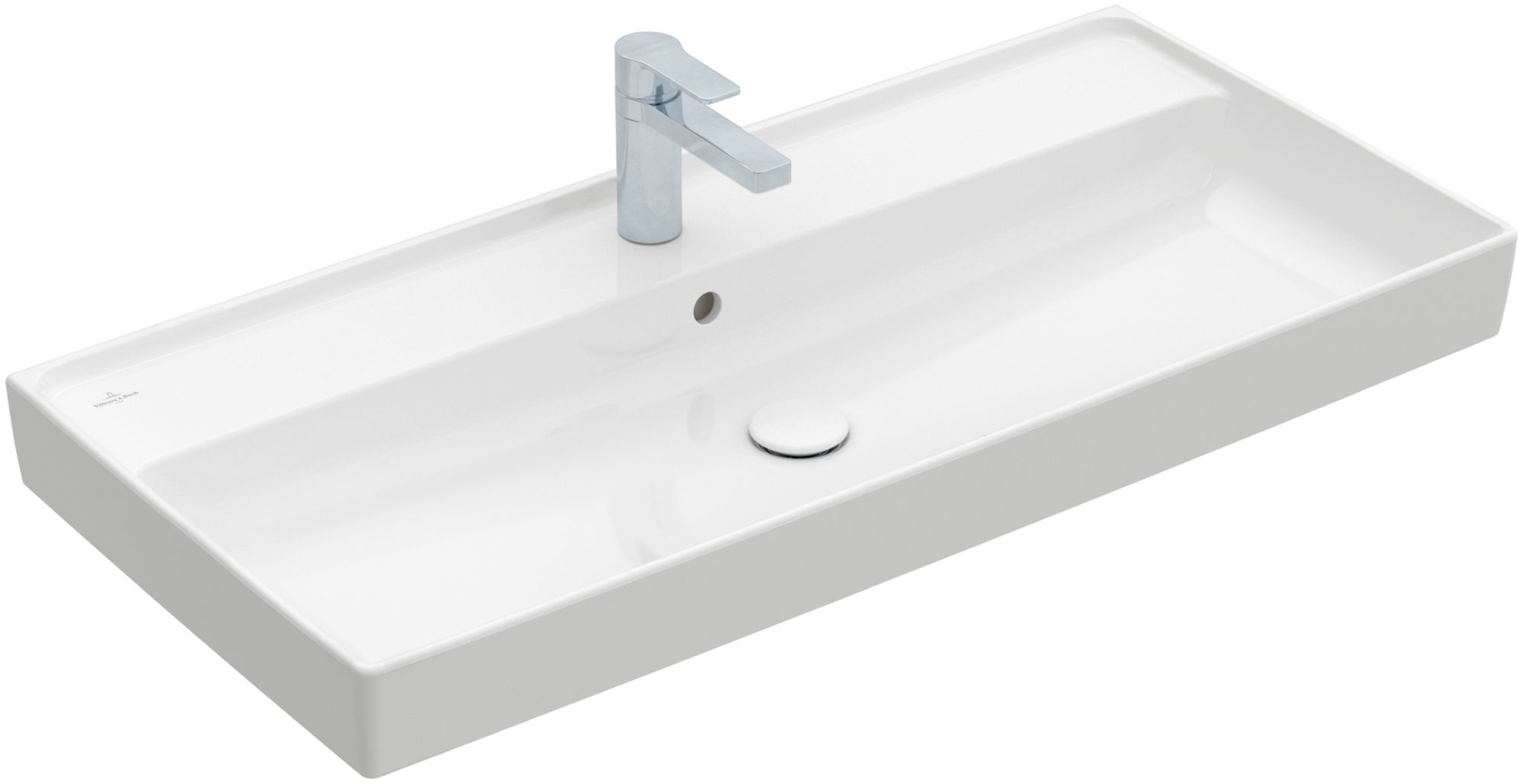 Darmowa Dostawa - Umywalka 100x47 cm prostokątna ścienna-meblowa biała Villeroy & Boch Collaro 4A33A501