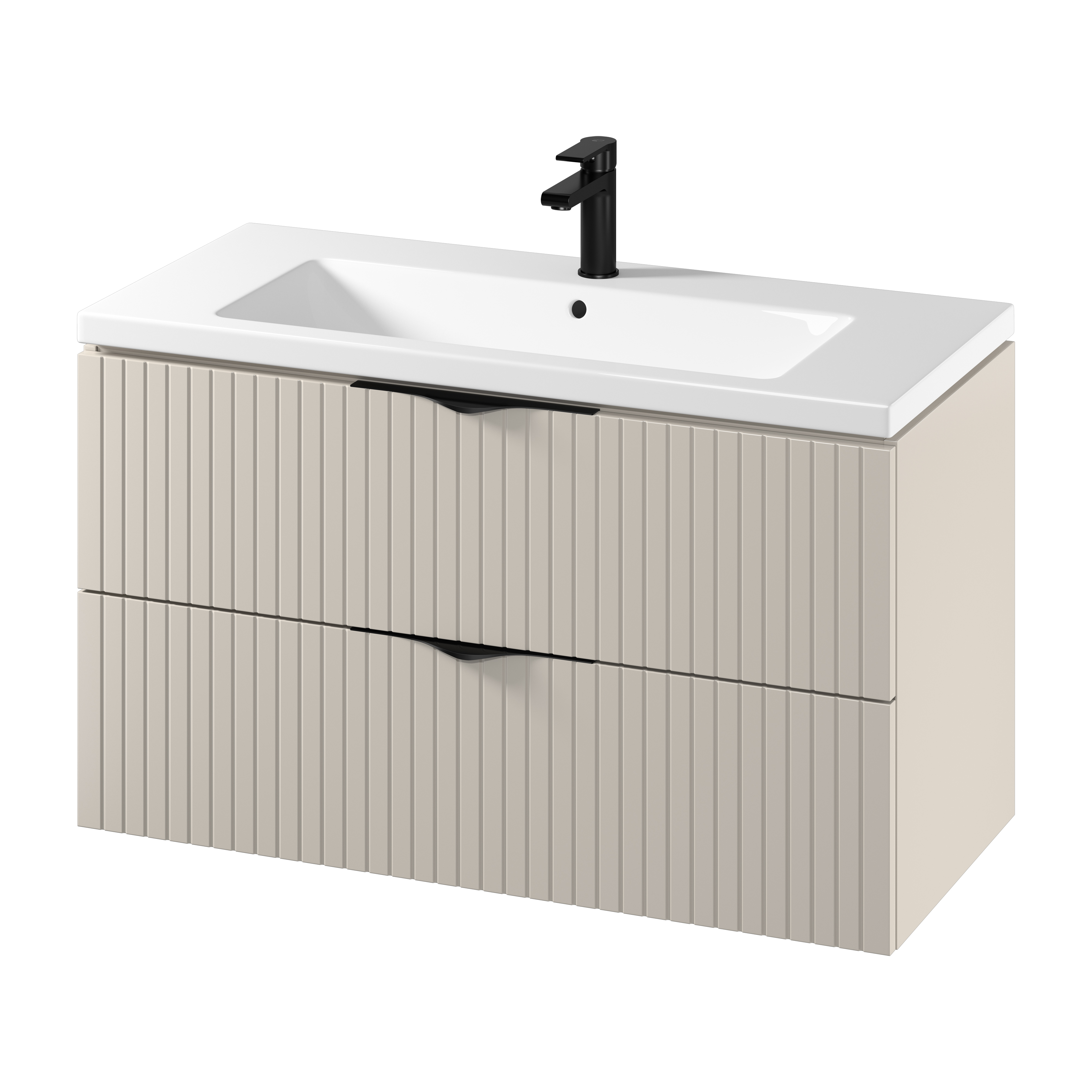 Darmowa Dostawa - Umywalka z szafką 100 cm beżową Cersanit Tirso S801548