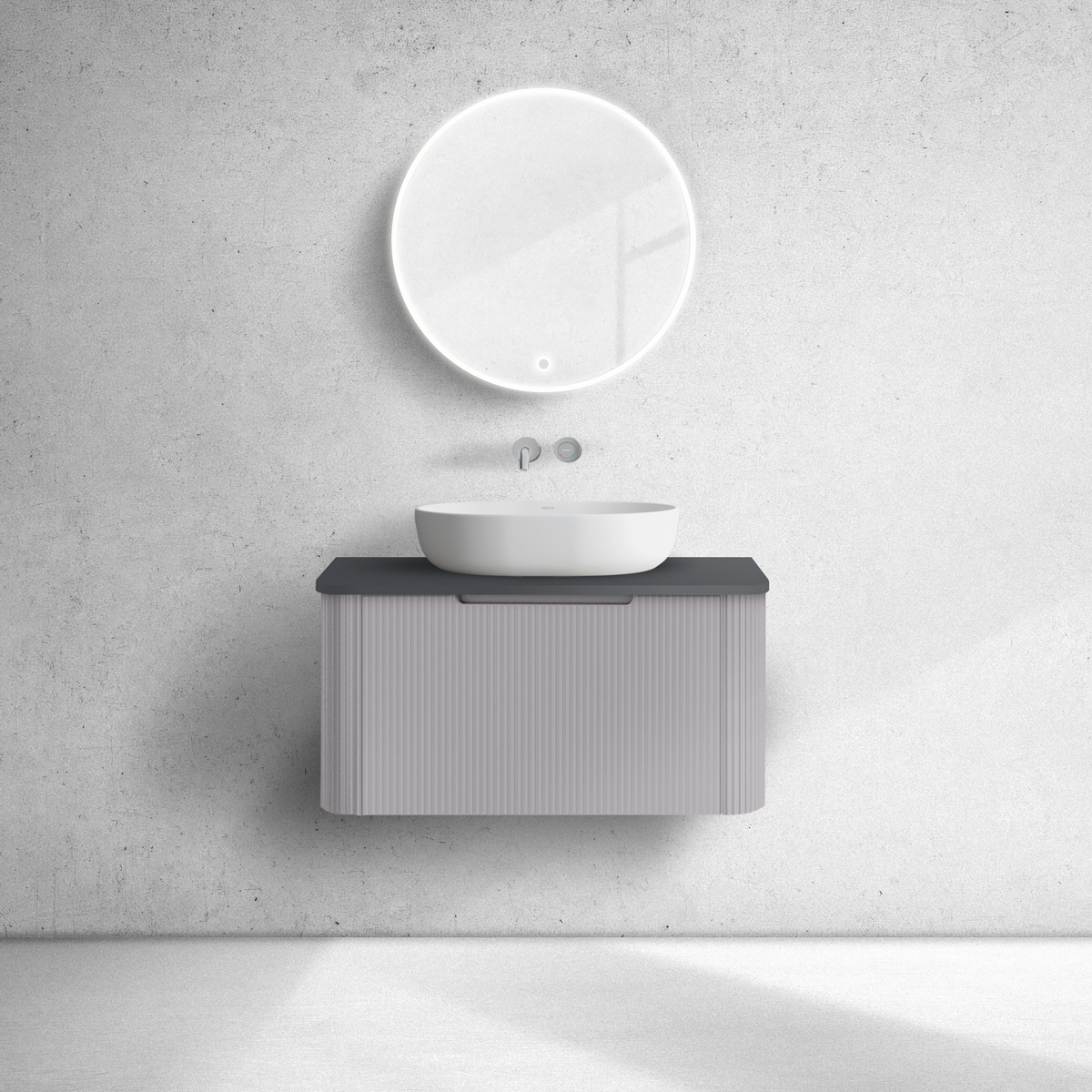 Darmowa Dostawa - Zestaw mebli łazienkowych 80x46.2x40.6 cm podumywalkowa wisząca czarna Oltens Hamnes 68671900