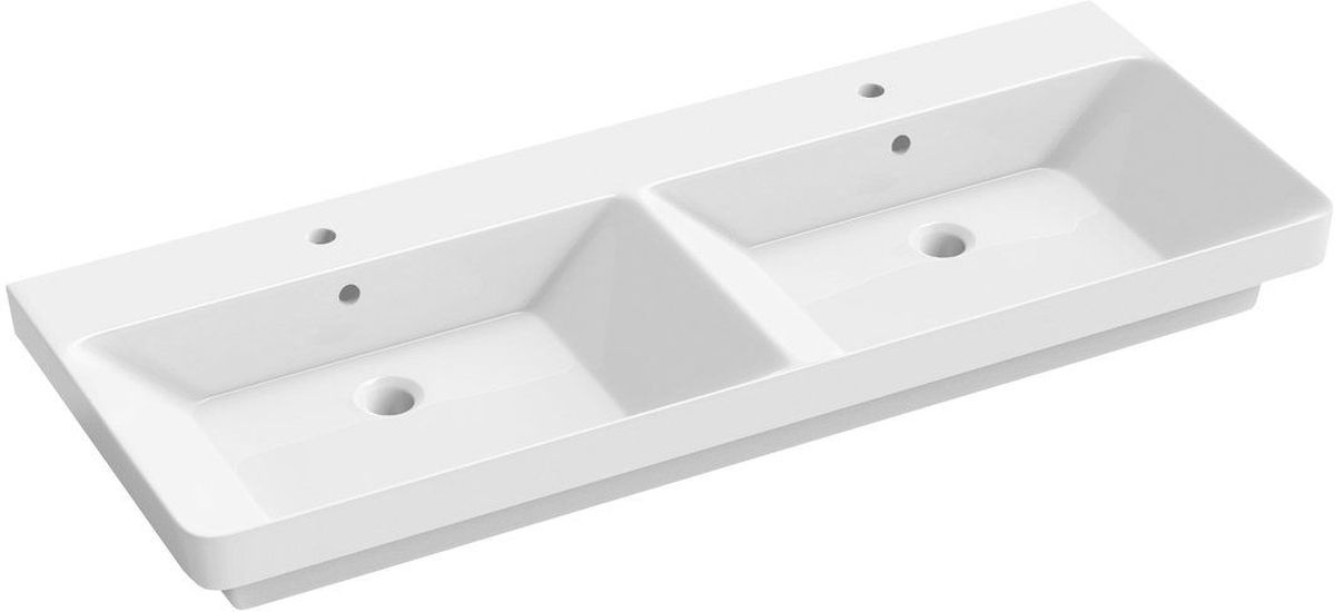 Darmowa Dostawa - Umywalka 120x46 cm prostokątna meblowa-podwójna biała Sapho Thalie TH11120