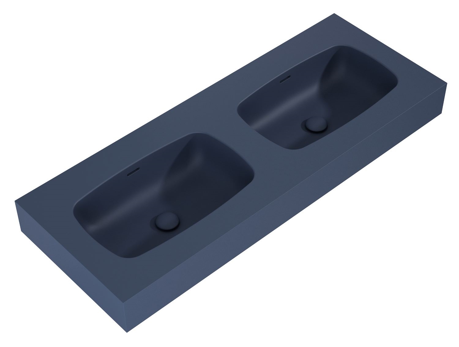 Darmowa Dostawa - Umywalka 121x46 cm prostokątna ścienna-podwójna niebieska Elita Dimple RE041200027030