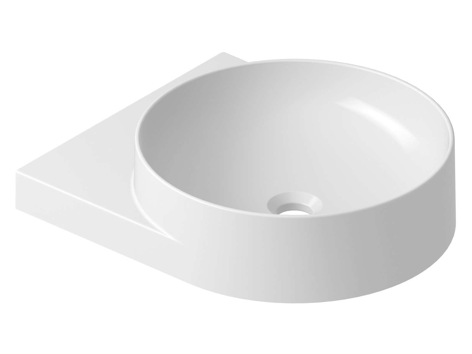 Darmowa Dostawa - Umywalka 50x40.5 cm okrągła ścienna-meblowa biała Ravak Yard XJX01240002