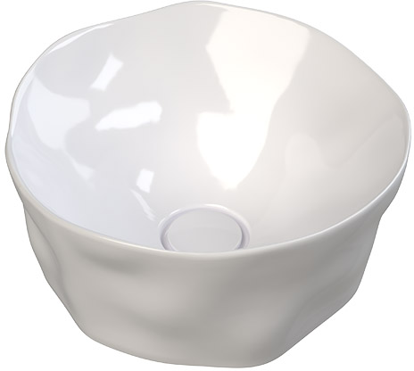 Darmowa Dostawa - Umywalka 42.5x42.5 cm okrągła nablatowa biała Sanindusa Magmma 147774004