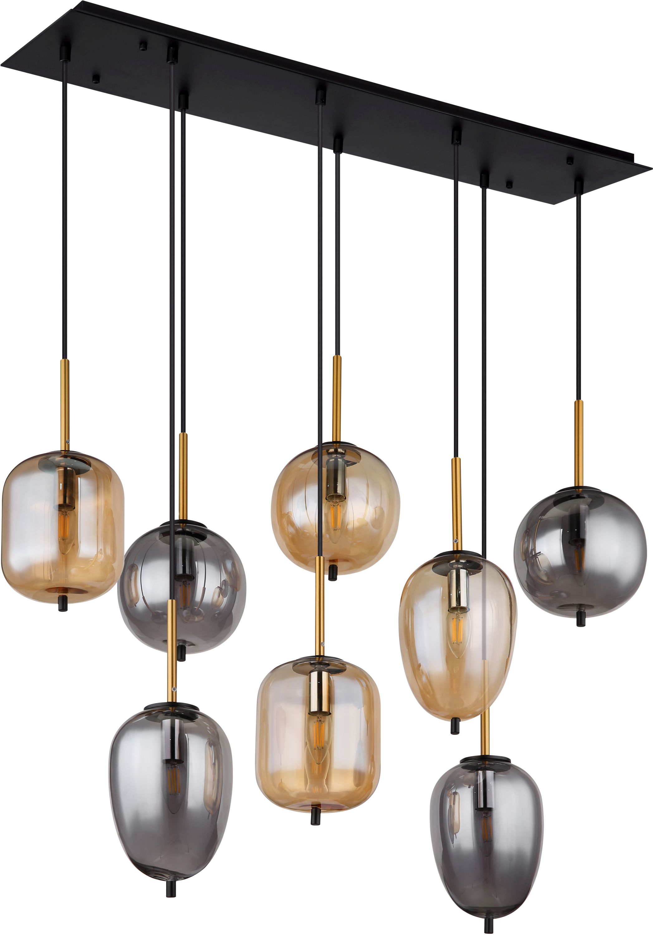 Darmowa Dostawa - Lampa wisząca powyżej 6x40 W czarny Globo Lighting Blacky 153458A