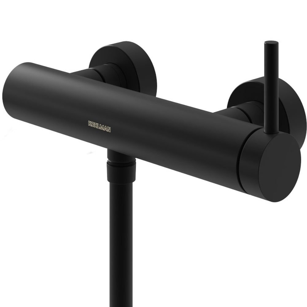 Darmowa Dostawa - Bateria prysznicowa ścienna czarna Kohlman Axel Black QW120AB