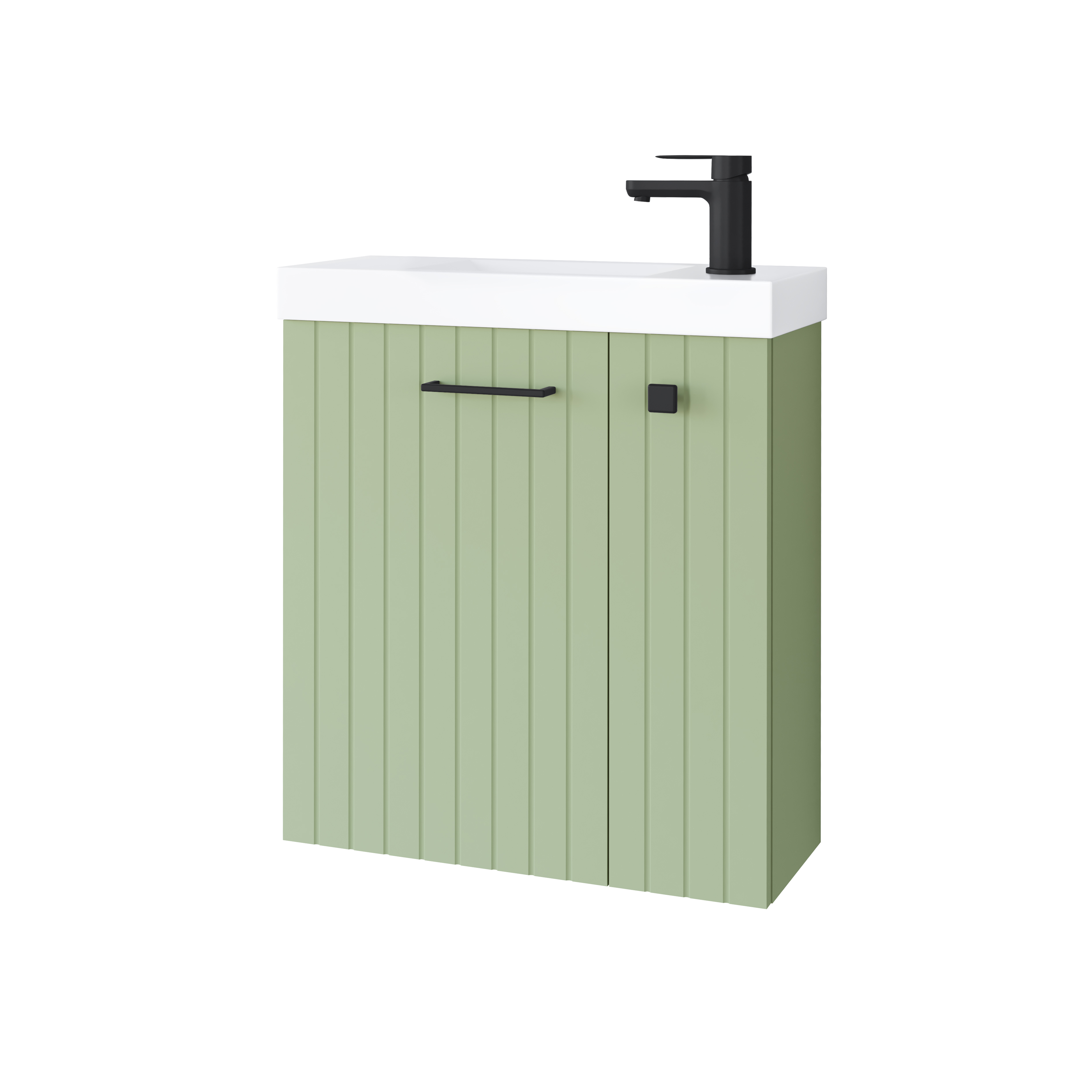 Darmowa Dostawa - Umywalka z szafką i uchwytami 55 cm zieloną Uptrend Nook 010SU5508TR41366