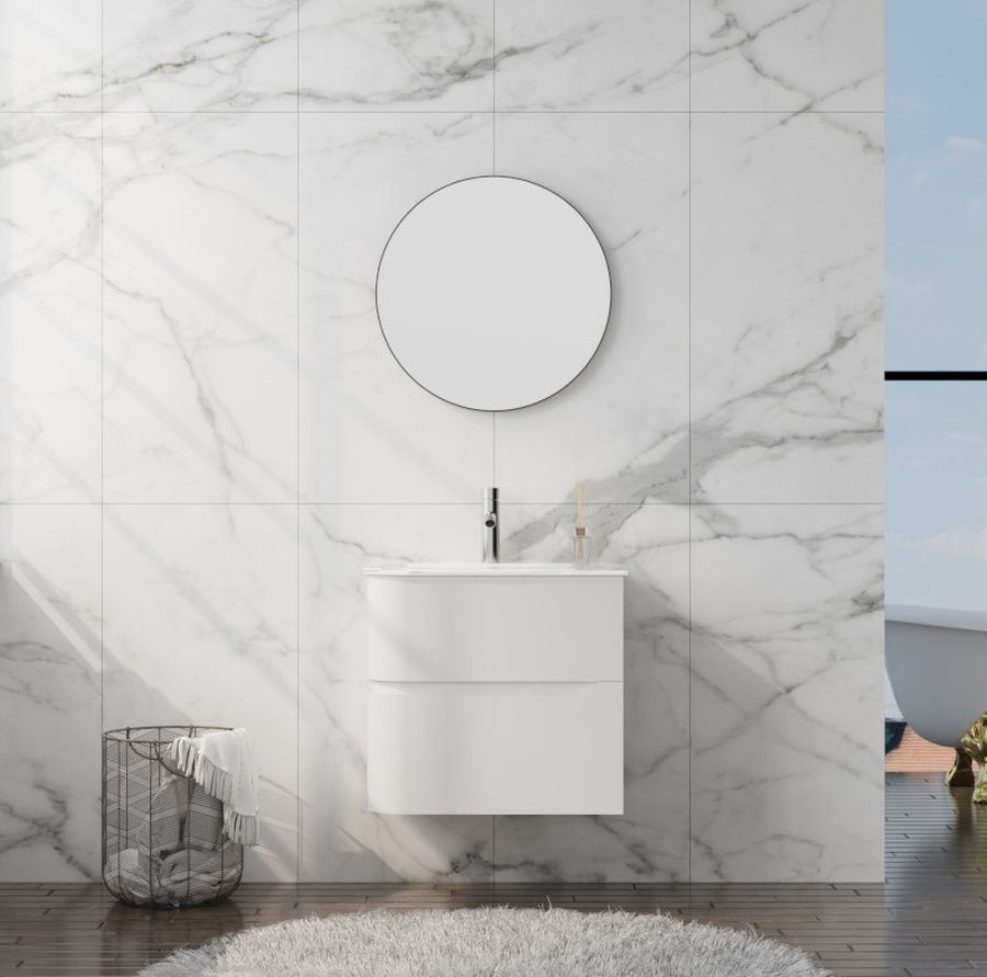 Darmowa Dostawa - Umywalka z szafką 60 cm białą LaVita Atlanta 5900378335559