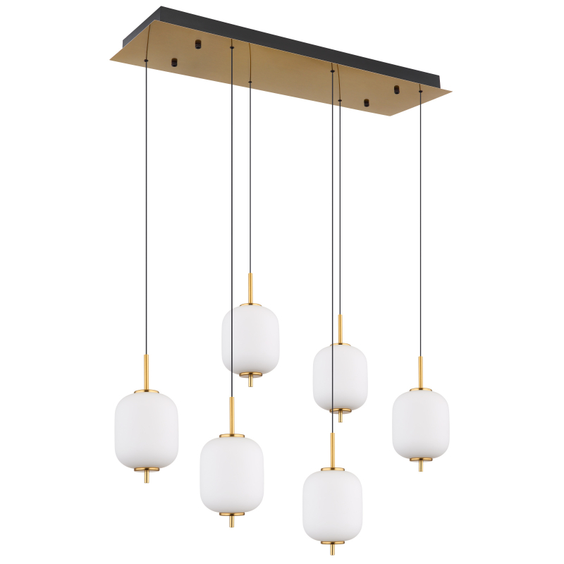 Darmowa Dostawa - Lampa wisząca 6x40 W mosiądz Globo Lighting Ewald 152176