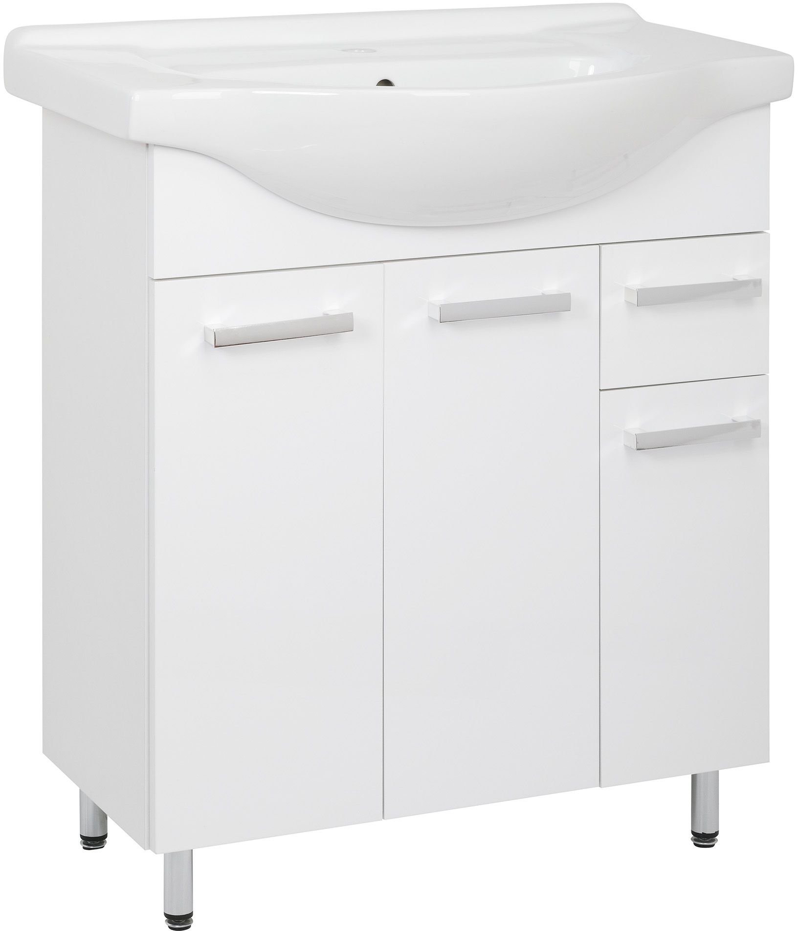 Darmowa Dostawa - Umywalka z szafką 76 cm białą Astor Lupo AMLUD75127