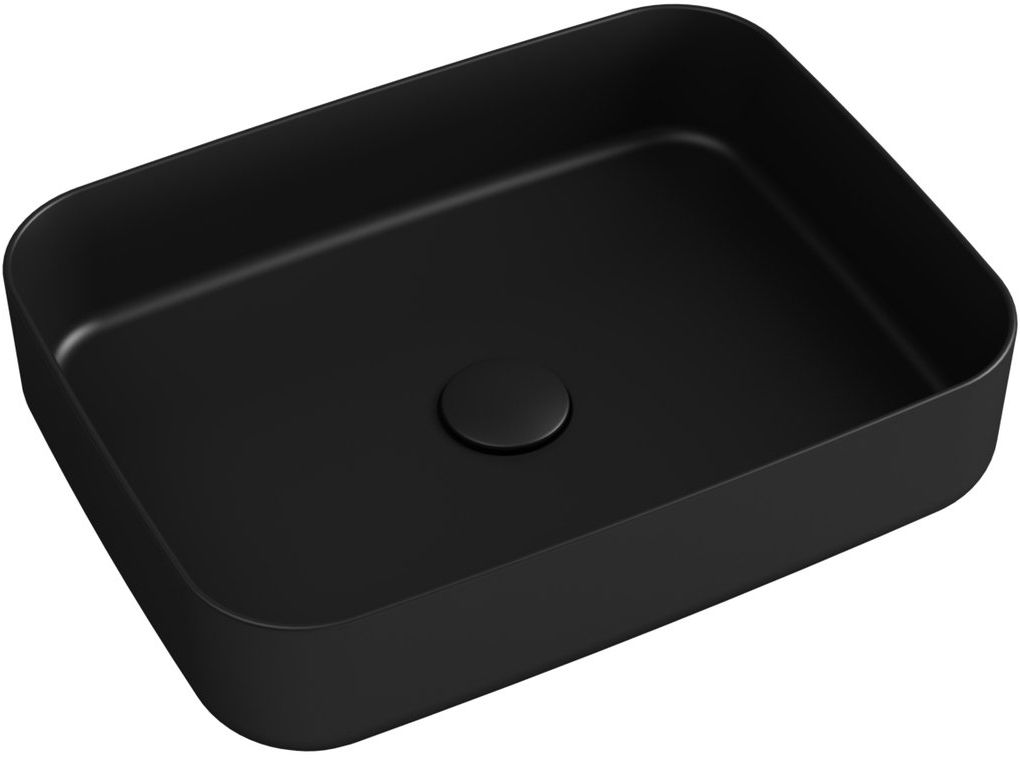 Darmowa Dostawa - Umywalka 50x36 cm prostokątna nablatowa czarna Isvea Infinity 10NF650502N