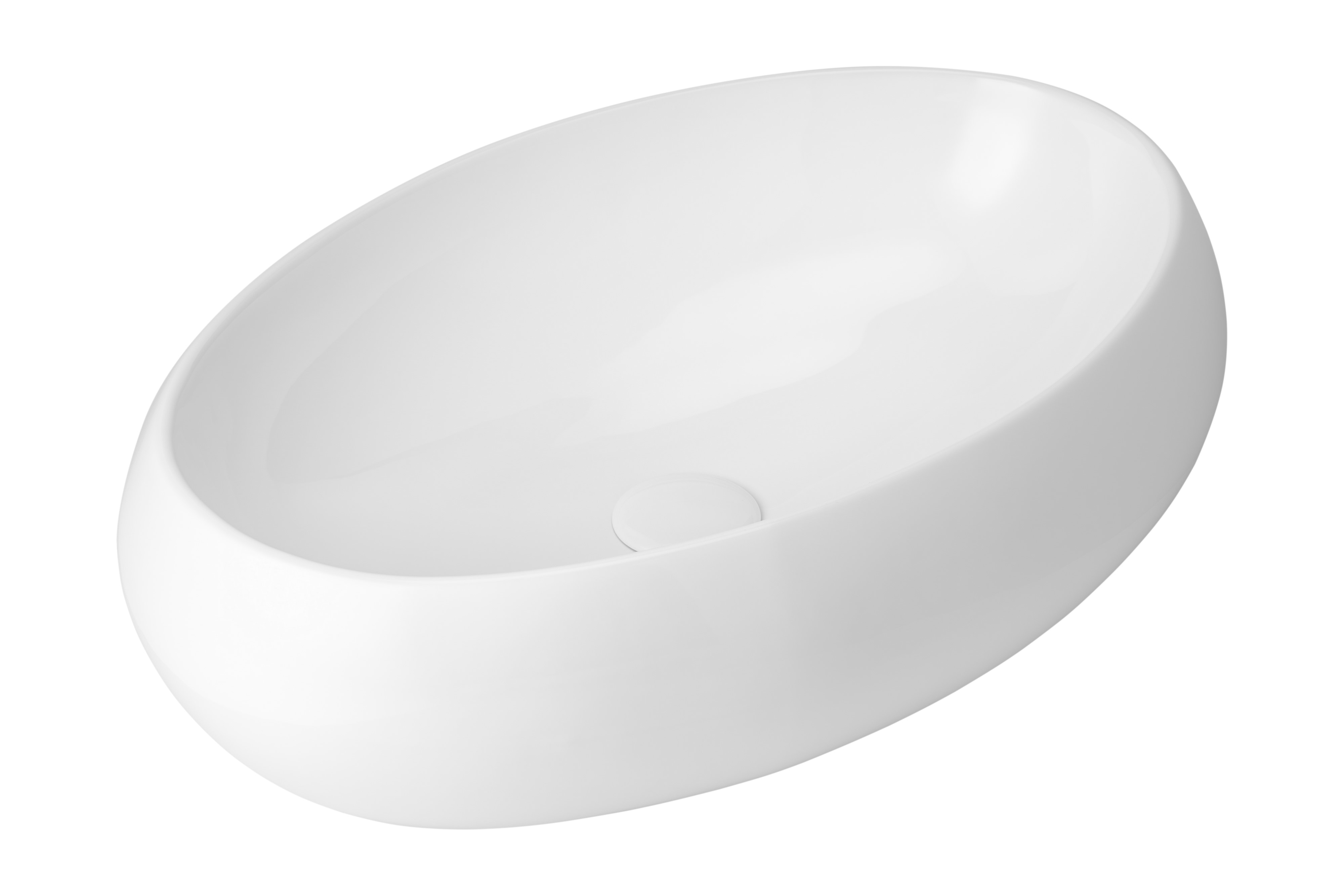 Darmowa Dostawa - Umywalka 58.5x40.5 cm owalna biały Uptrend Luna TR428