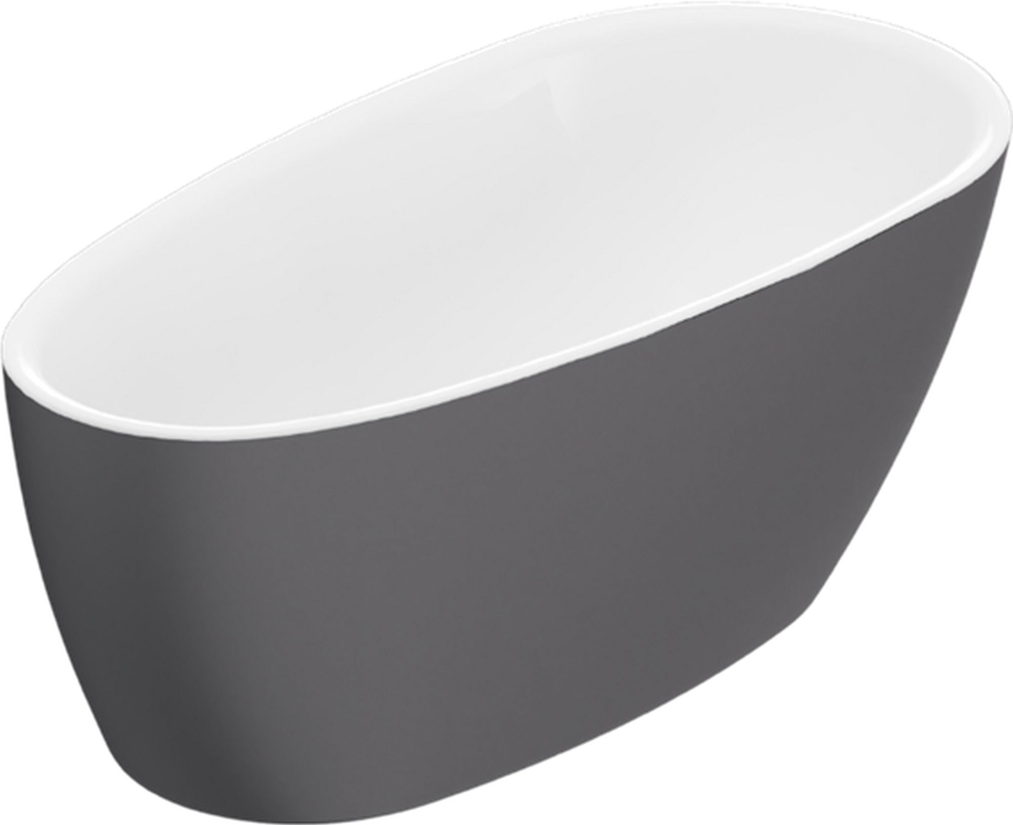 Darmowa Dostawa - Wanna wolnostojąca 160x75 cm owalna biała-dwukolorowa Excellent Olia 2.0 WAEXOLI216WHGRM