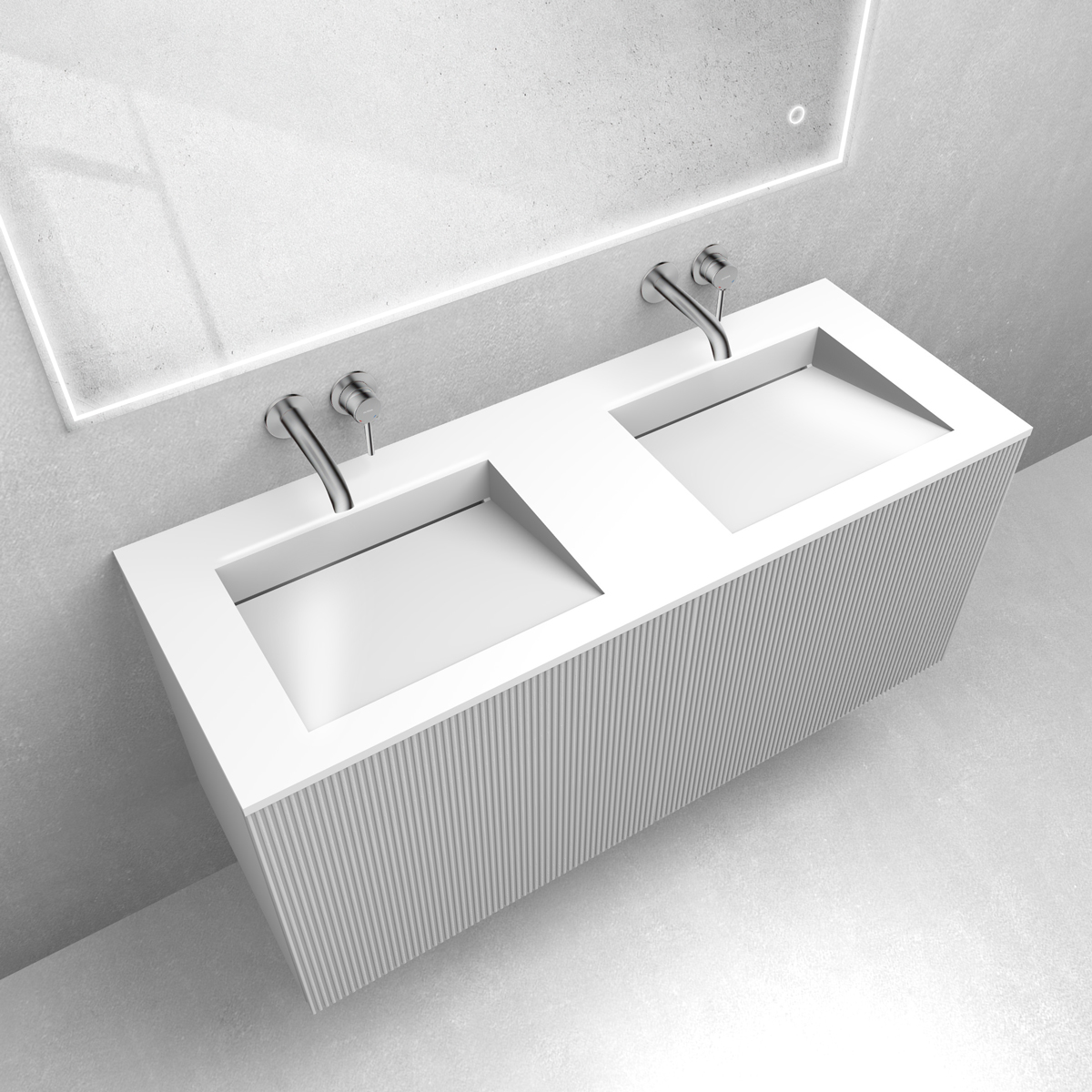 Darmowa Dostawa - Umywalka z szafką 120 cm białą Oltens Lun 68756000