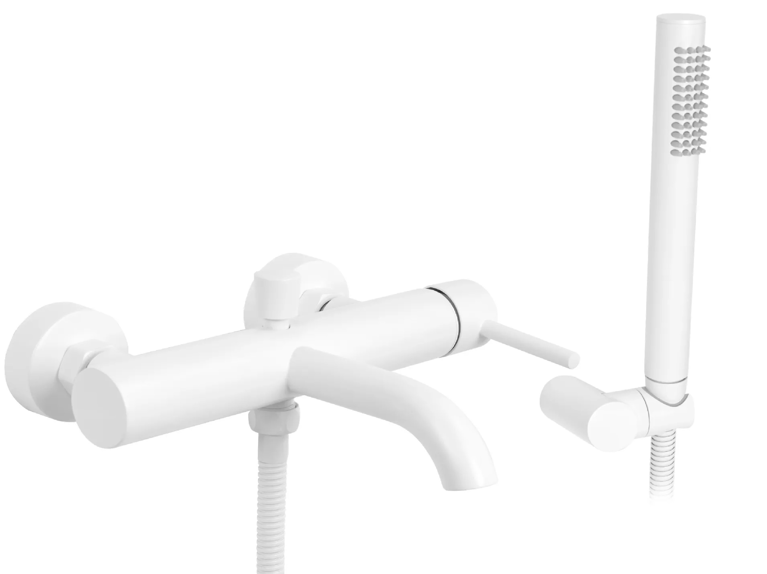 Darmowa Dostawa - Bateria wannowo-prysznicowa ścienna biała Rea Lungo REAB8030