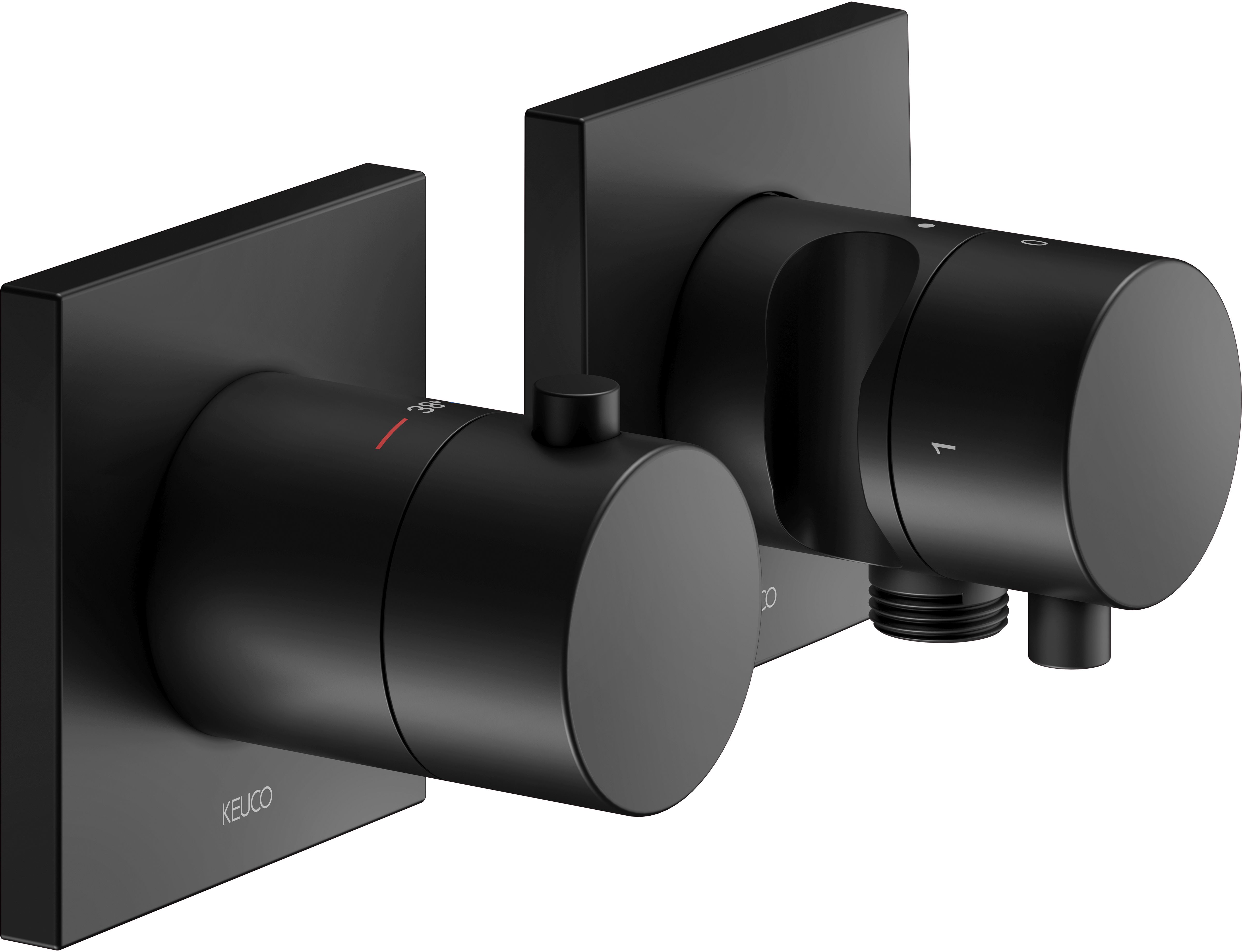 Darmowa Dostawa - Bateria prysznicowa podtynkowa z termostatem czarna Keuco Edition 11 51153371222