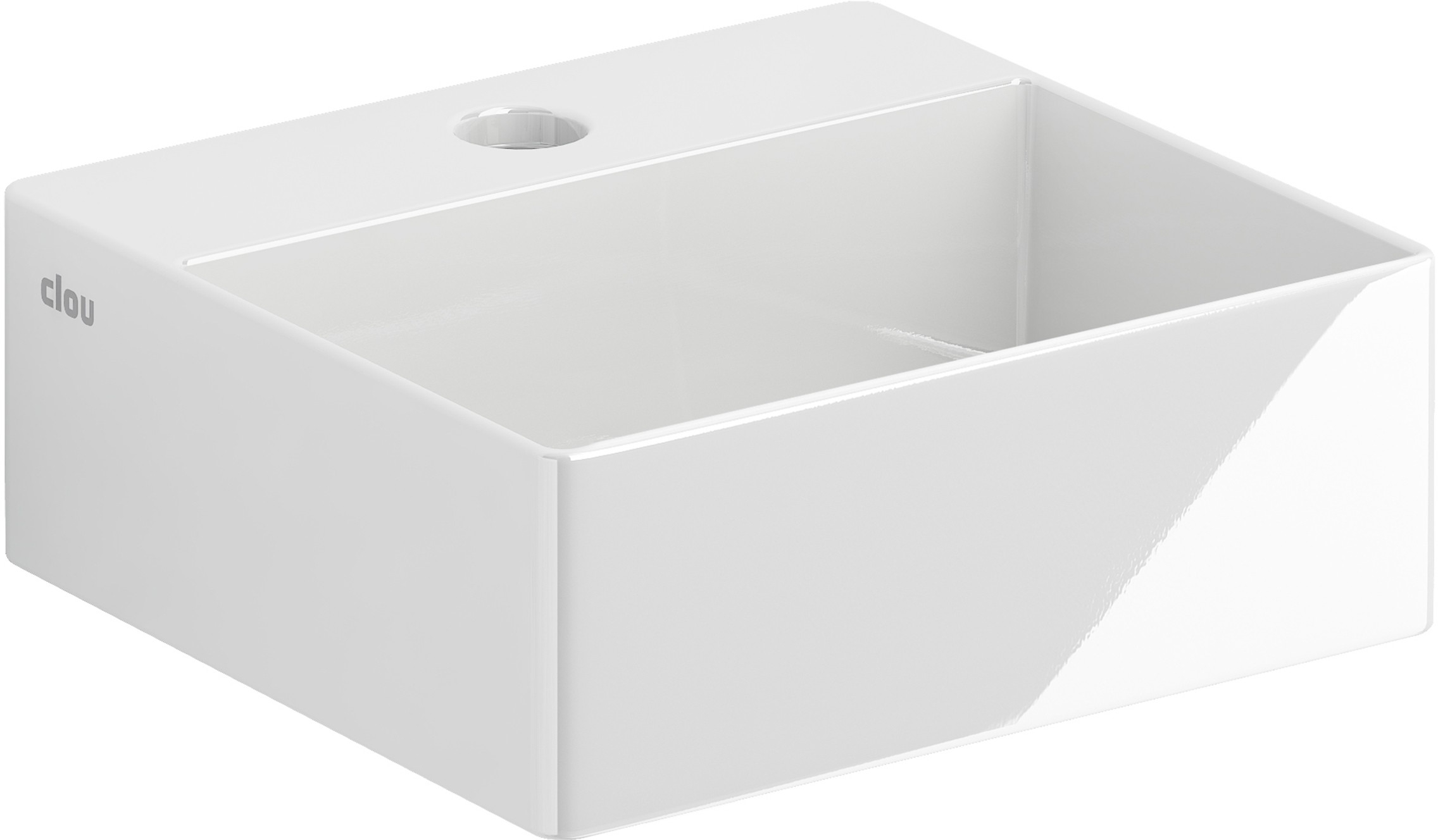 Darmowa Dostawa - Umywalka 28x27 cm prostokątna ścienna-nablatowa biała Clou New Flush CL030341001