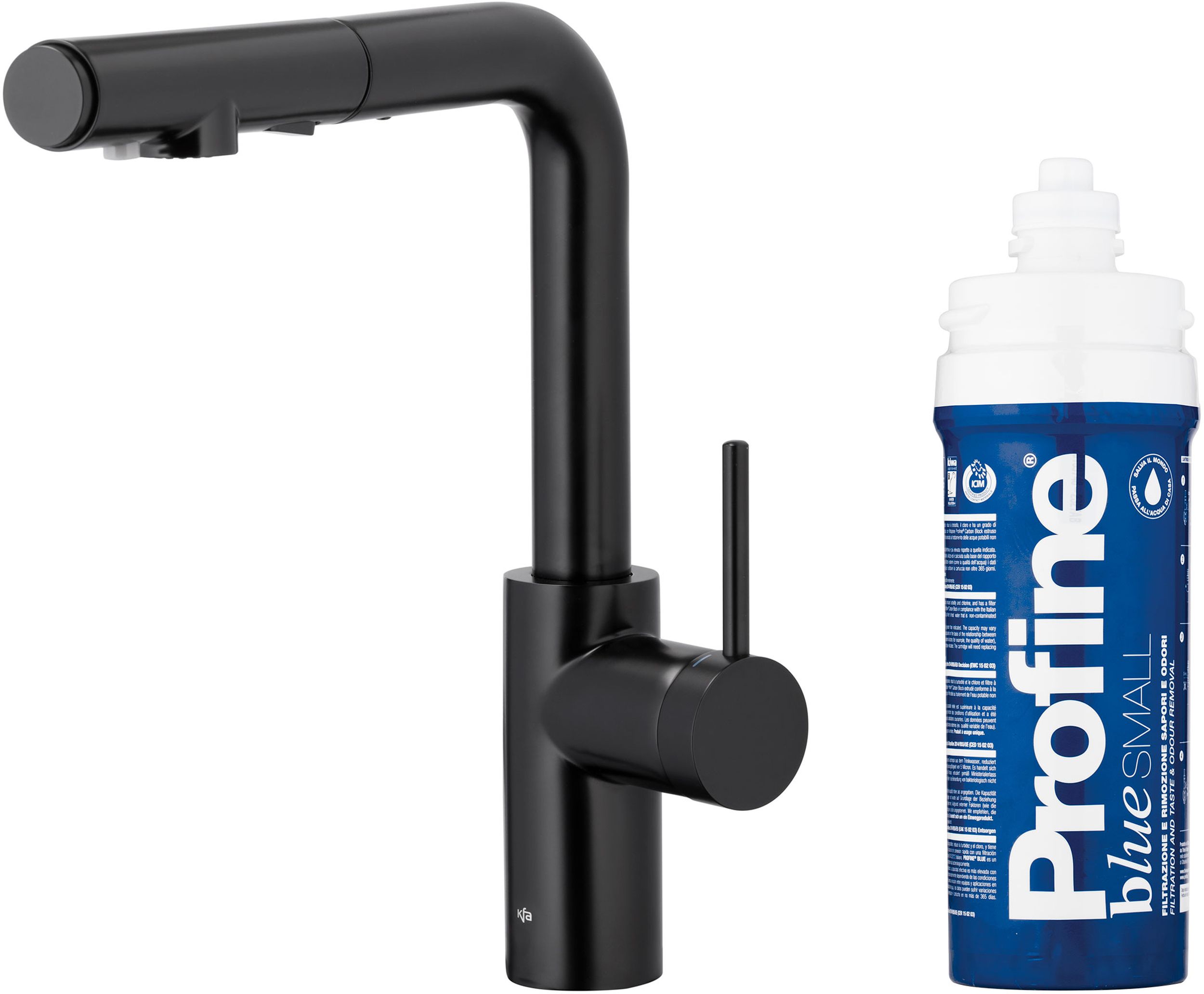 Darmowa Dostawa - Bateria kuchenna z filtrem stojąca czarna KFA Armatura Duero Pure Basic 662311381