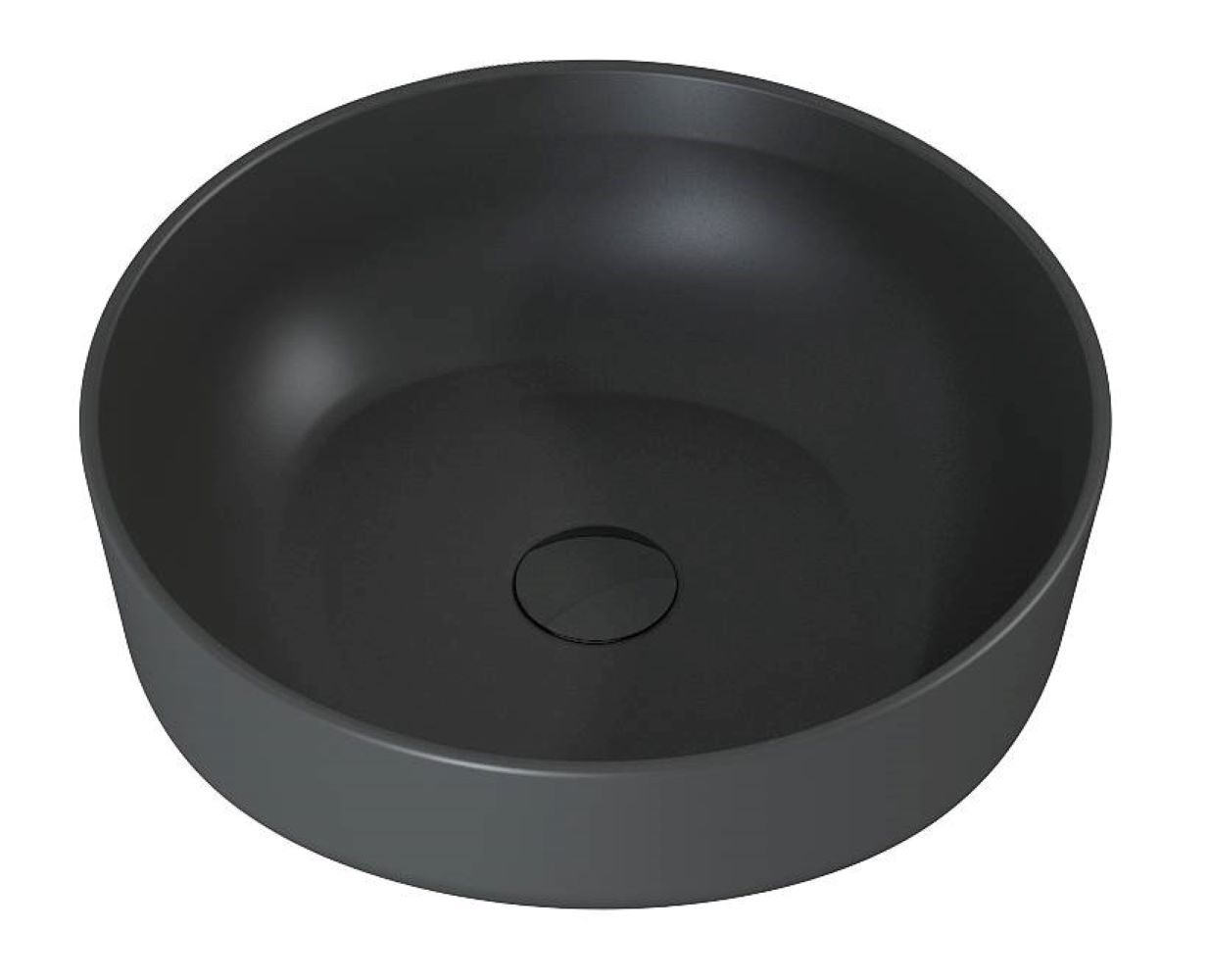 Darmowa Dostawa - Umywalka 41.5x41.5 cm okrągła nablatowa antracyt Elita Lorca RE040420046010
