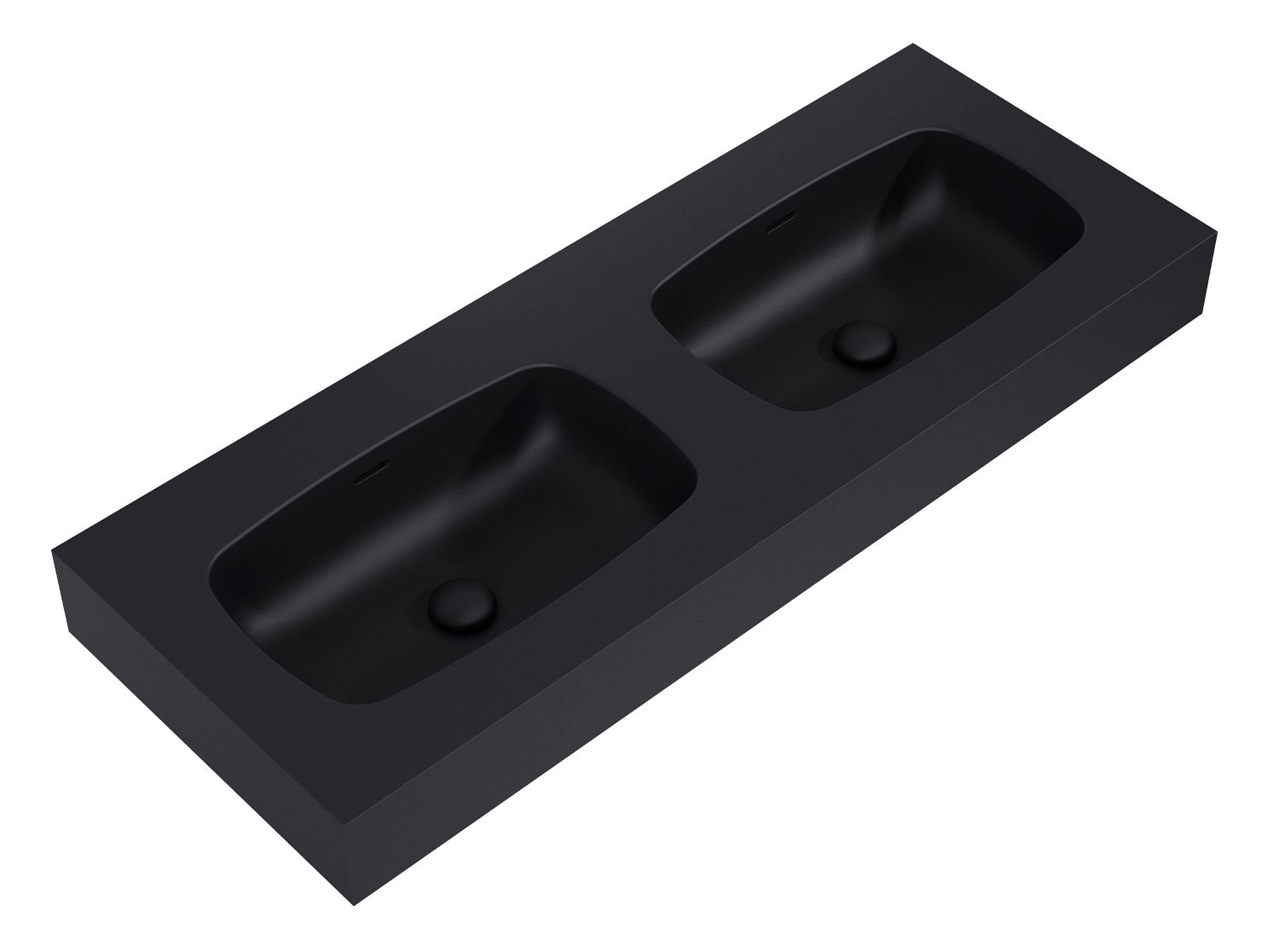 Darmowa Dostawa - Umywalka 121x46 cm prostokątna ścienna-podwójna czarna Elita Dimple RE041200027160