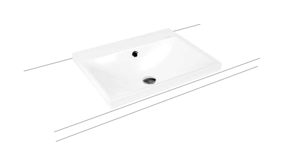 Darmowa Dostawa - Umywalka 60x46 cm prostokątna nablatowa biała Kaldewei Silenio 903906013001