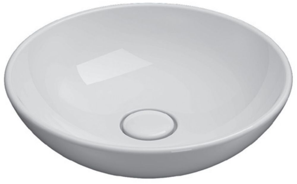 Darmowa Dostawa - Umywalka 40x40 cm okrągła nablatowa biała Globo Free LAT41BI