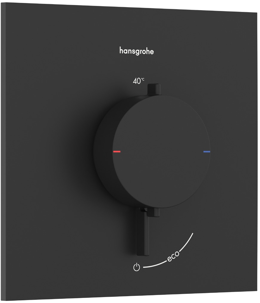 Darmowa Dostawa - Bateria prysznicowa podtynkowa z termostatem czarna Hansgrohe Ecostat Comfort E 33710670