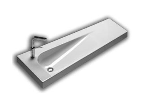 Darmowa Dostawa - Umywalka 130x50 cm ścienna biała Hatria Grandangolo YXF501