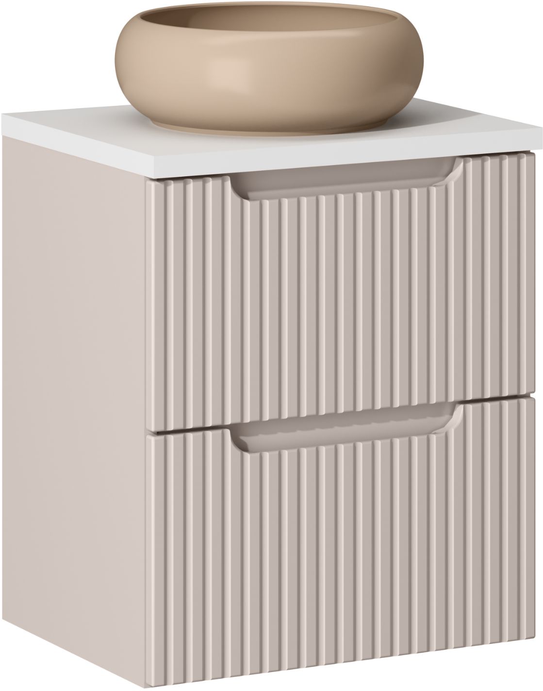 Darmowa Dostawa - Umywalka z szafką i blatem 50 cm beżową Comad Nova Cashmere SETNOCBWHITE50CMSUNWIKIC