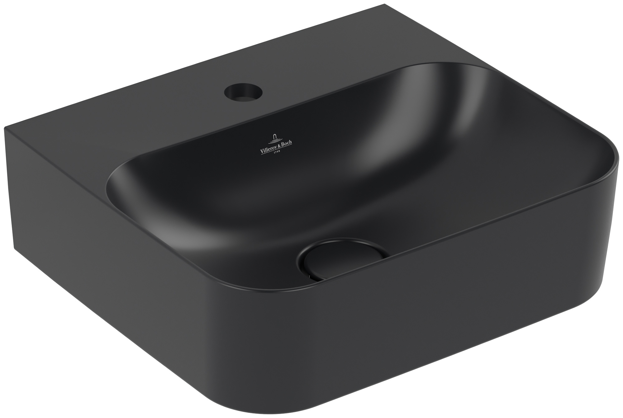 Darmowa Dostawa - Umywalka 43x39 cm prostokątna ścienna-meblowa-nablatowa czarna Villeroy & Boch Finion 43644LR7