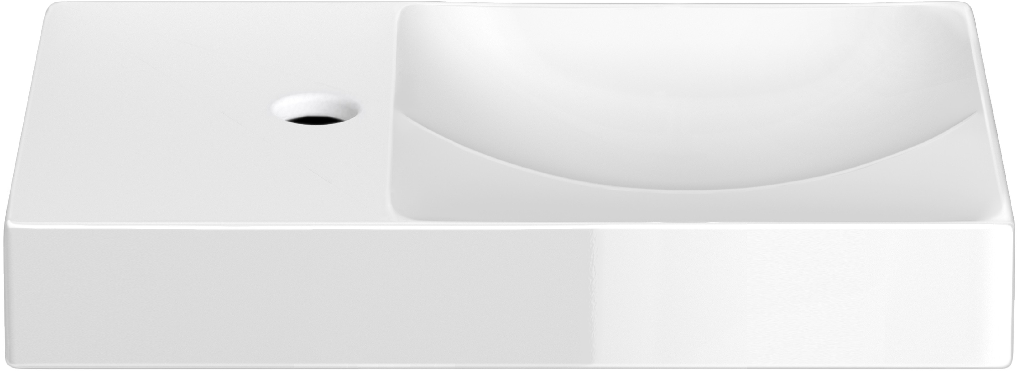 Darmowa Dostawa - Umywalka 45x19 cm prostokątna ścienna-nablatowa biała Clou Vale CL030316201L