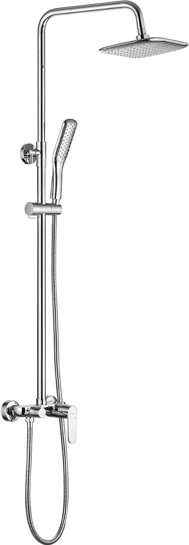 Darmowa Dostawa - Zestaw prysznicowy ścienny z deszczownicą chrom Kuchinox Dima PQD00KB