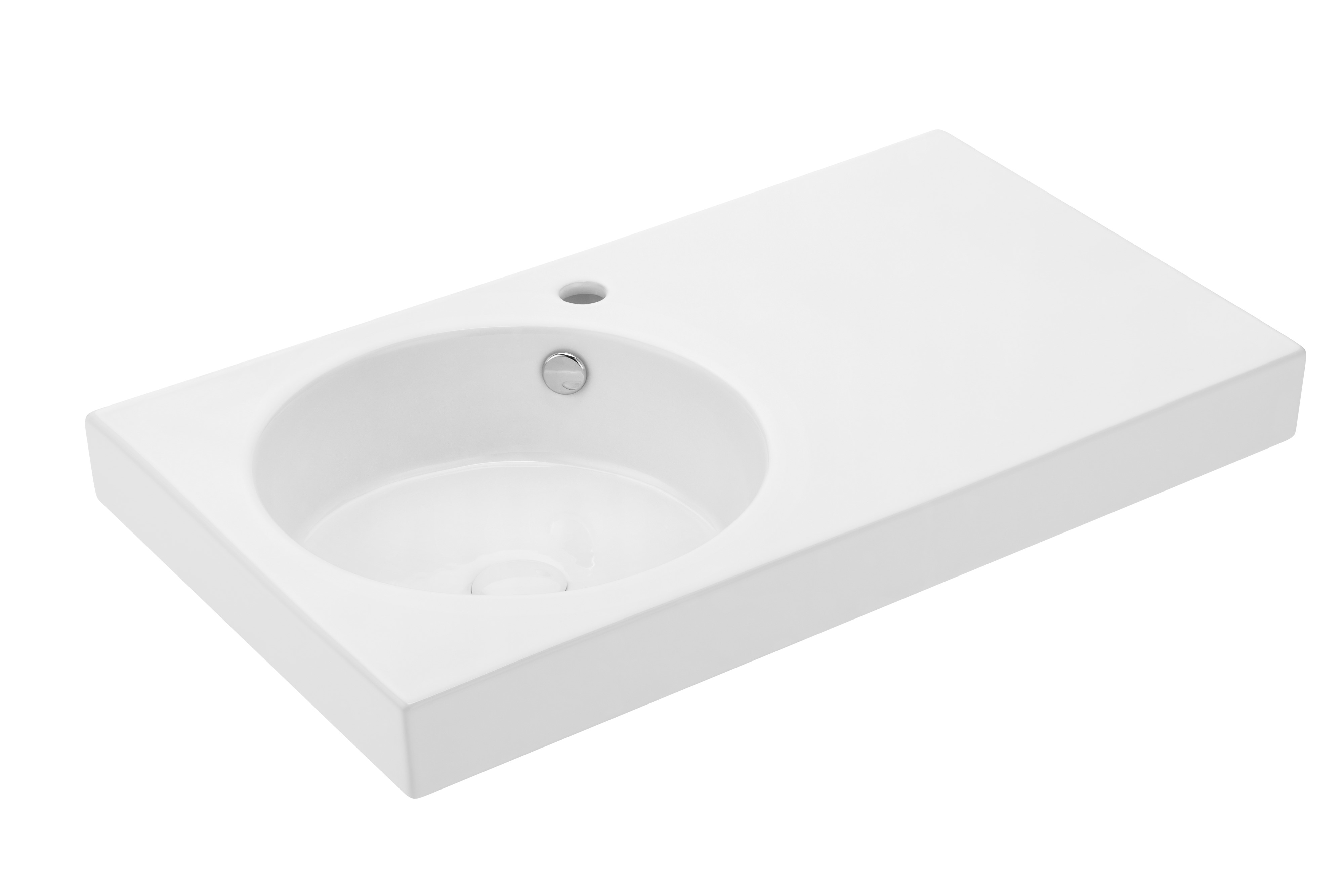 Darmowa Dostawa - Umywalka 82x46 cm prostokątna biały Uptrend Foksal TR40063A